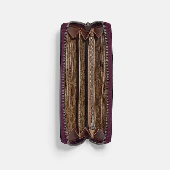 Disney X Coach Long Zip Around Wallet W/ Signature Canvas And Once Upon A Dream - Picture 3 of 7